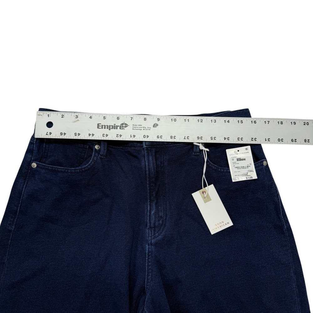 Good American Indigo Barrel Leg Jeans High Rise 100% Cotton Womens 12/31 NWT - Picture 5 of 10